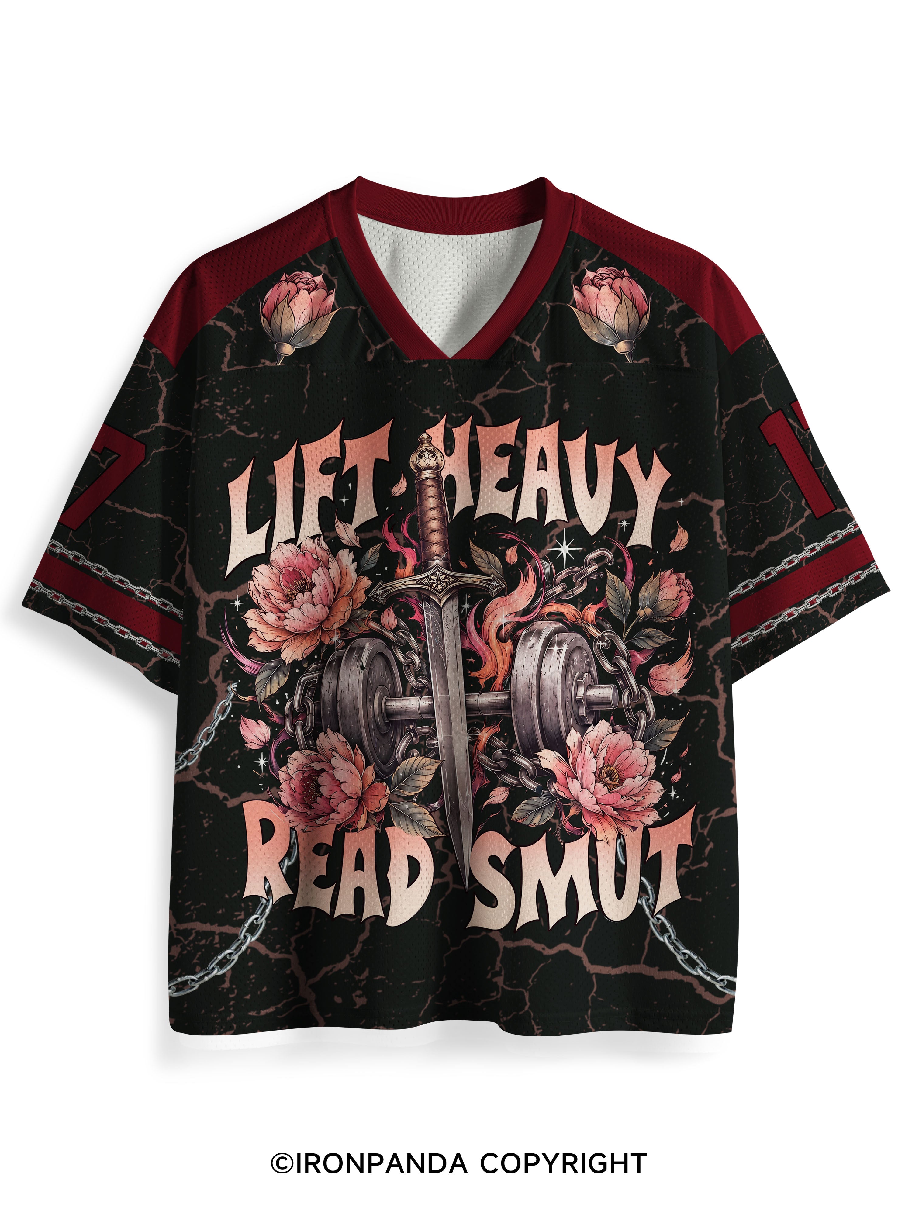 LIFT HEAVY READ SMUT Mesh Jersey