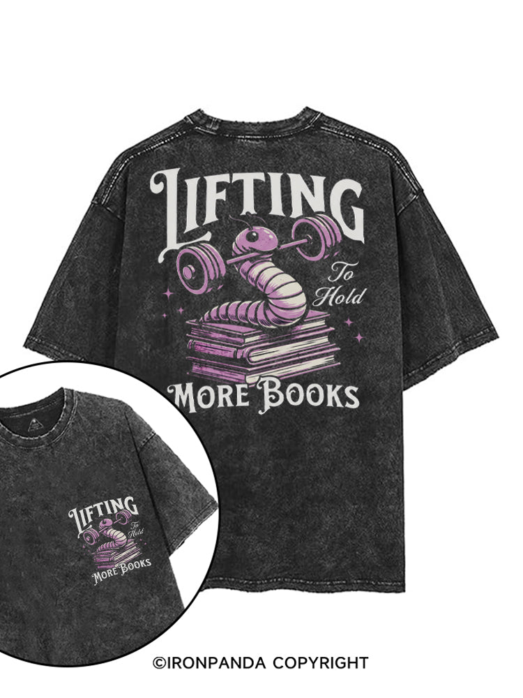 LIFTING TO HOLD MORE BOOKS BOOKISH WORKOUT printed Gym Shirt
