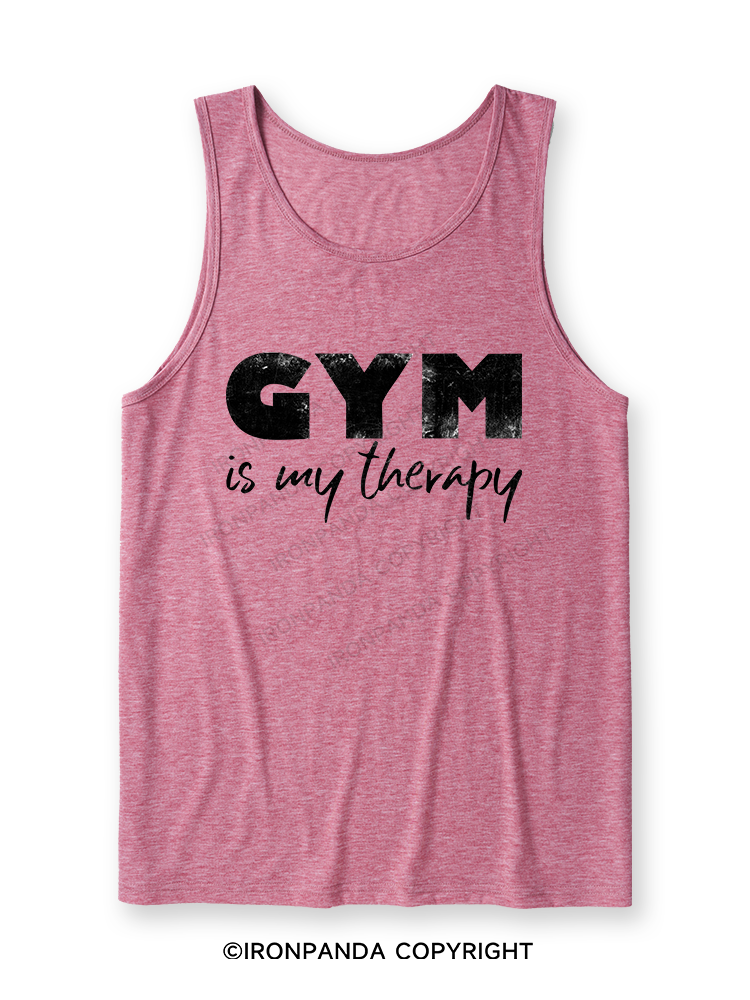 GYM IS MY THERAPY Ultra Soft Heather Tank