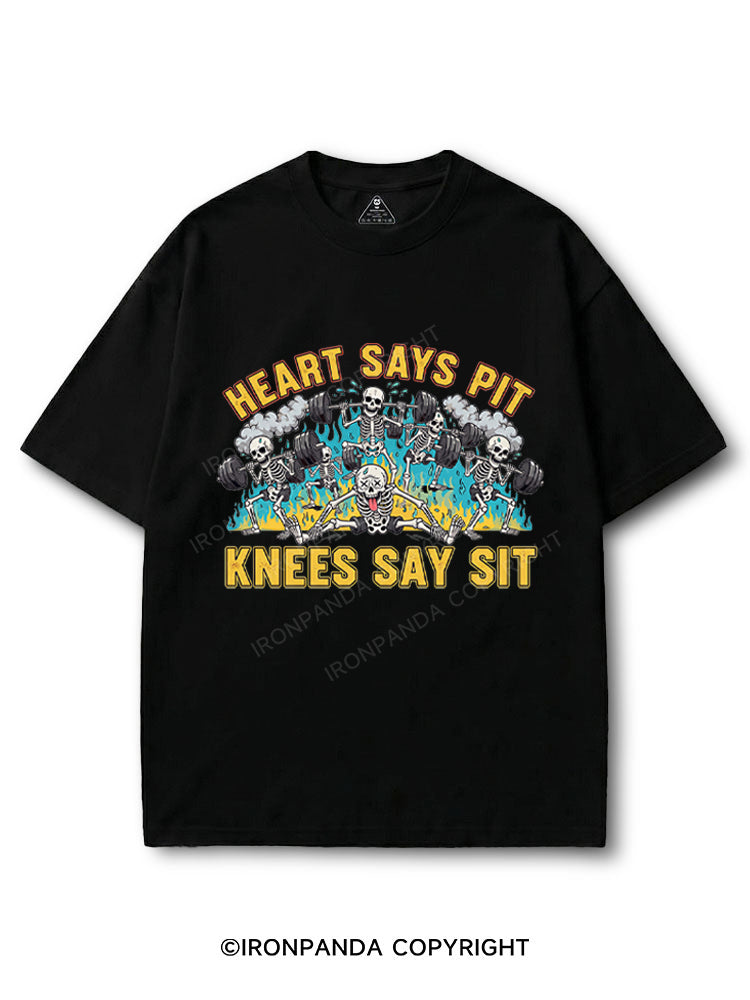 Heart Says Pit, Knees Say Sit Funny COTTON PUMP COVER