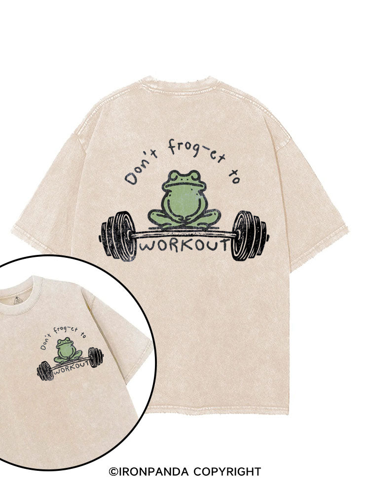 Don't frog-et to WORKOUT printed Gym Shirt
