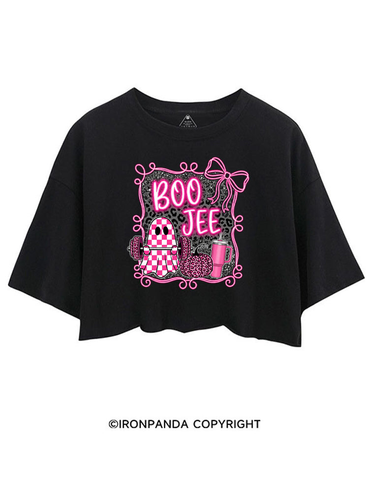 BOO JEE FUNNY GYM GHOST CROP TOPS