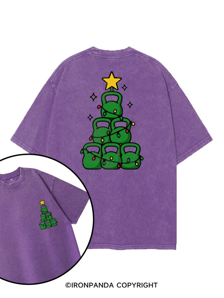 HOLIDAY STRENGTH TREE printed Gym Shirt