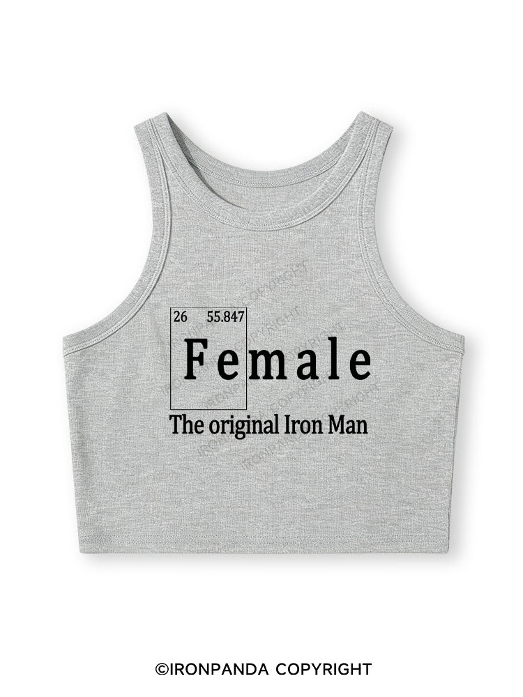 FEMALE THE ORIGINAL IRON MAN TRI ROCKER  Fitted Crop Tank Top
