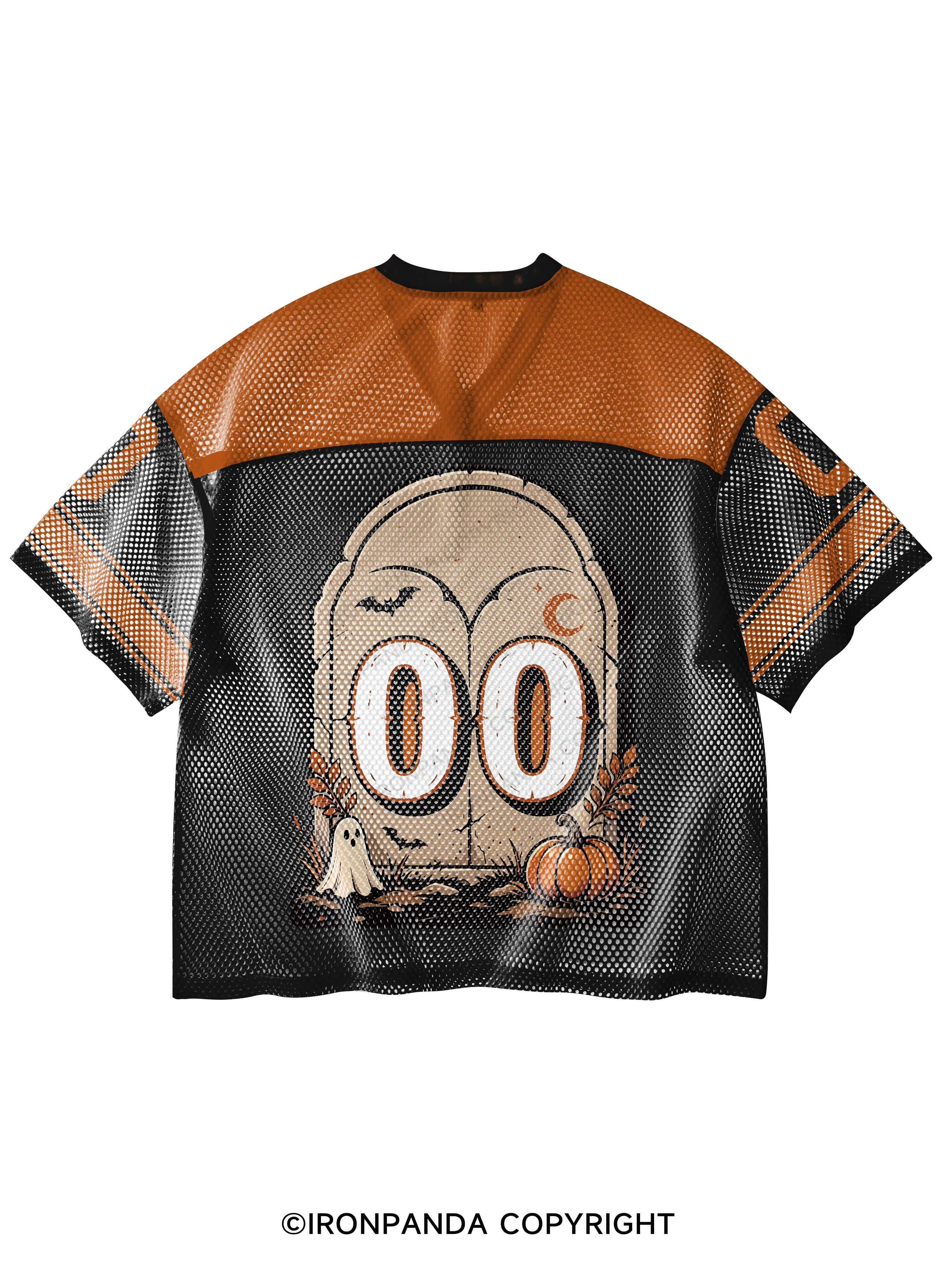 WITCHES WHO LIFT GHOST HALLOWEEN GYM V-Neck Open Hole Mesh Top