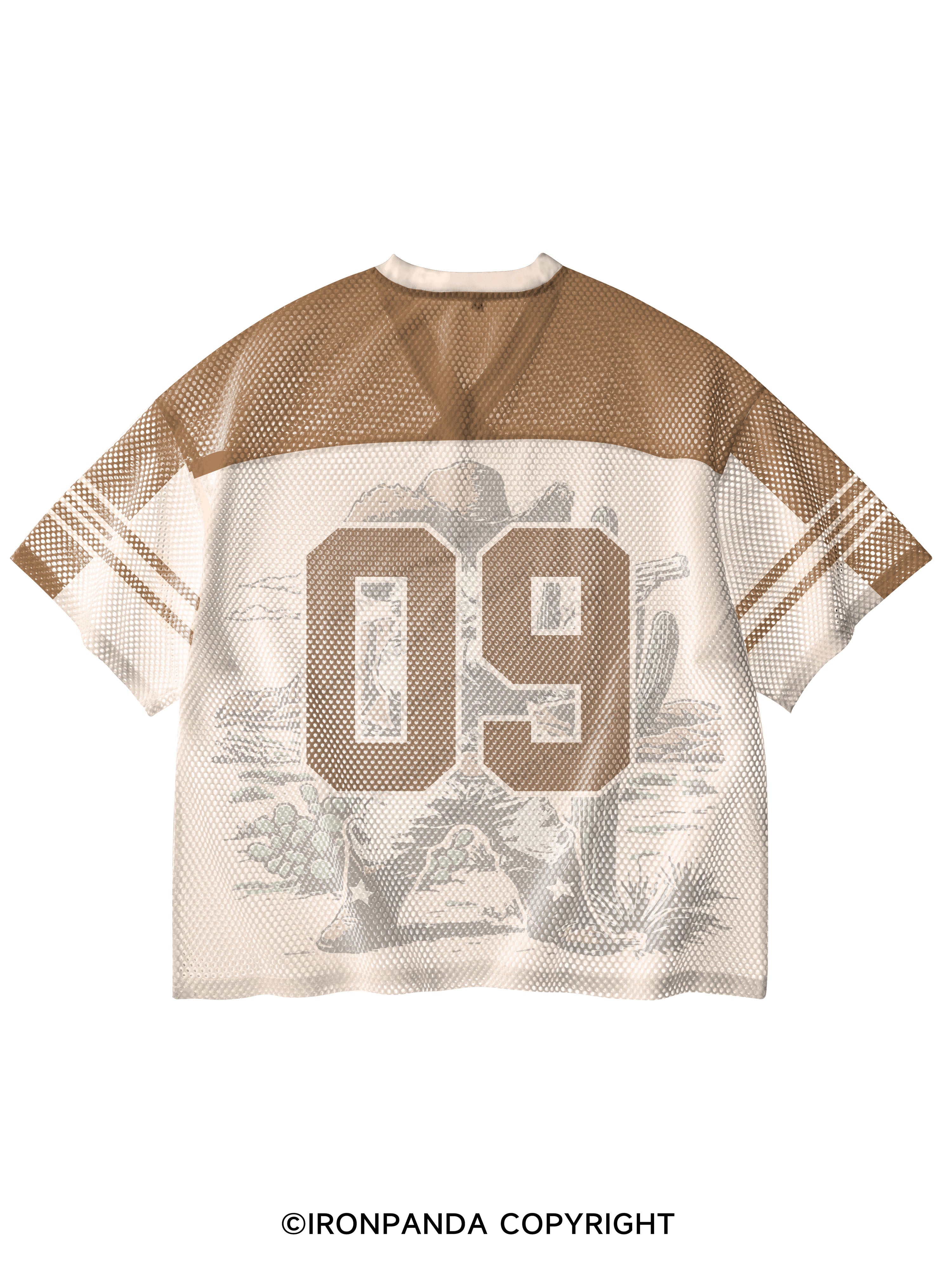 YOU'VE JUST BUTTERED YOUR LAST BISCUIT V-Neck Open Hole Mesh Top