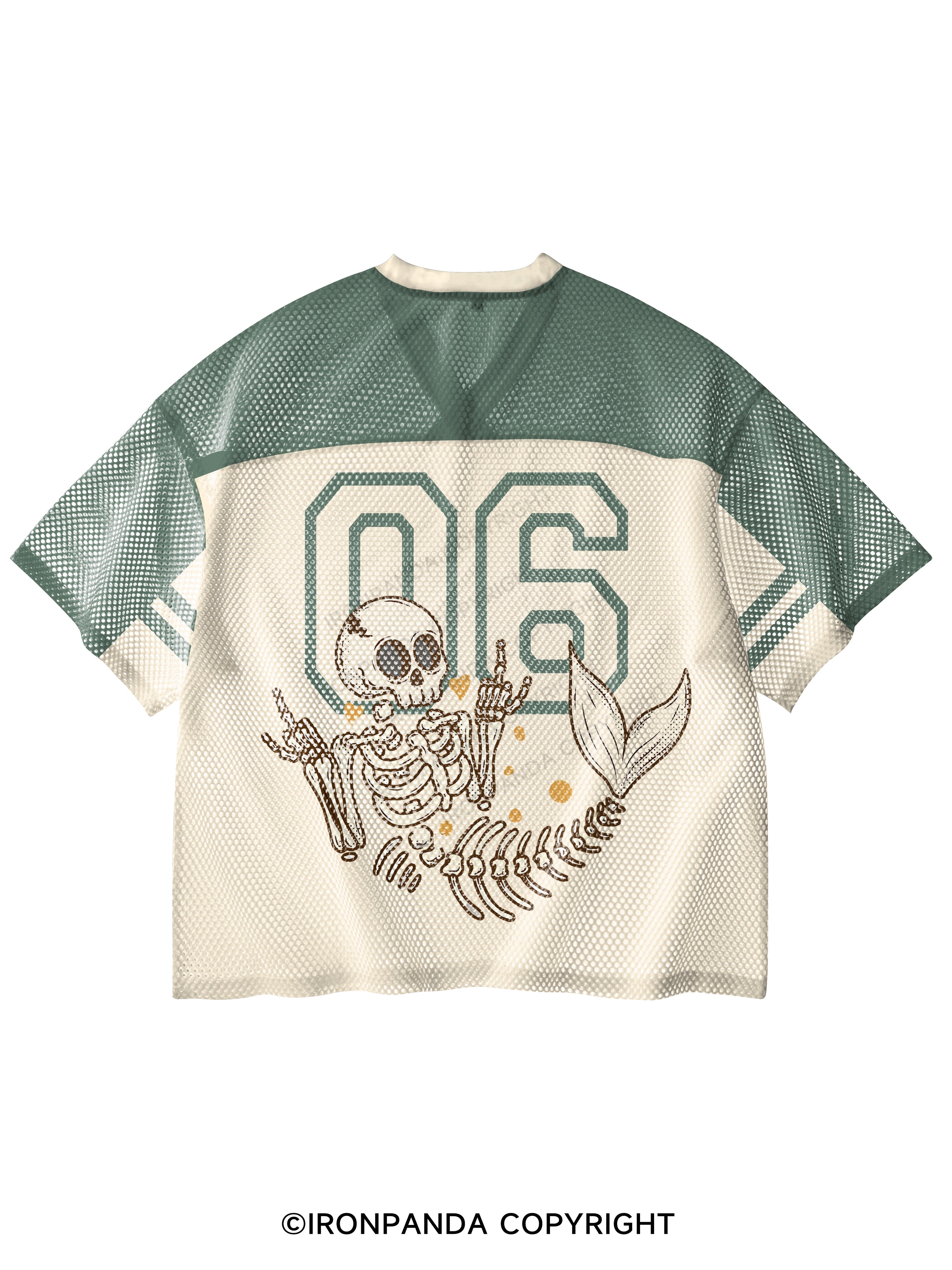 STAY WEIRD BEING NORMAL IS BORING V-Neck Open Hole Mesh Top