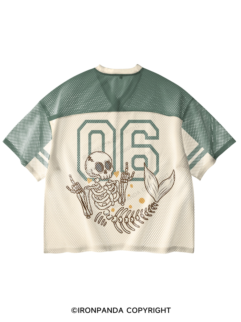 STAY WEIRD BEING NORMAL IS BORING V-Neck Open Hole Mesh Top