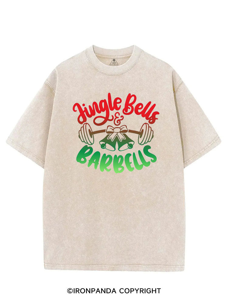 JINGLE BELLS & BARBELLS VINTAGE GYM SHIRT
