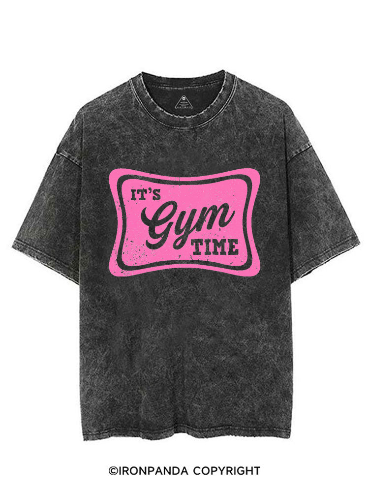 IT'S GYM TIME PINK STYLE VINTAGE GYM SHIRT