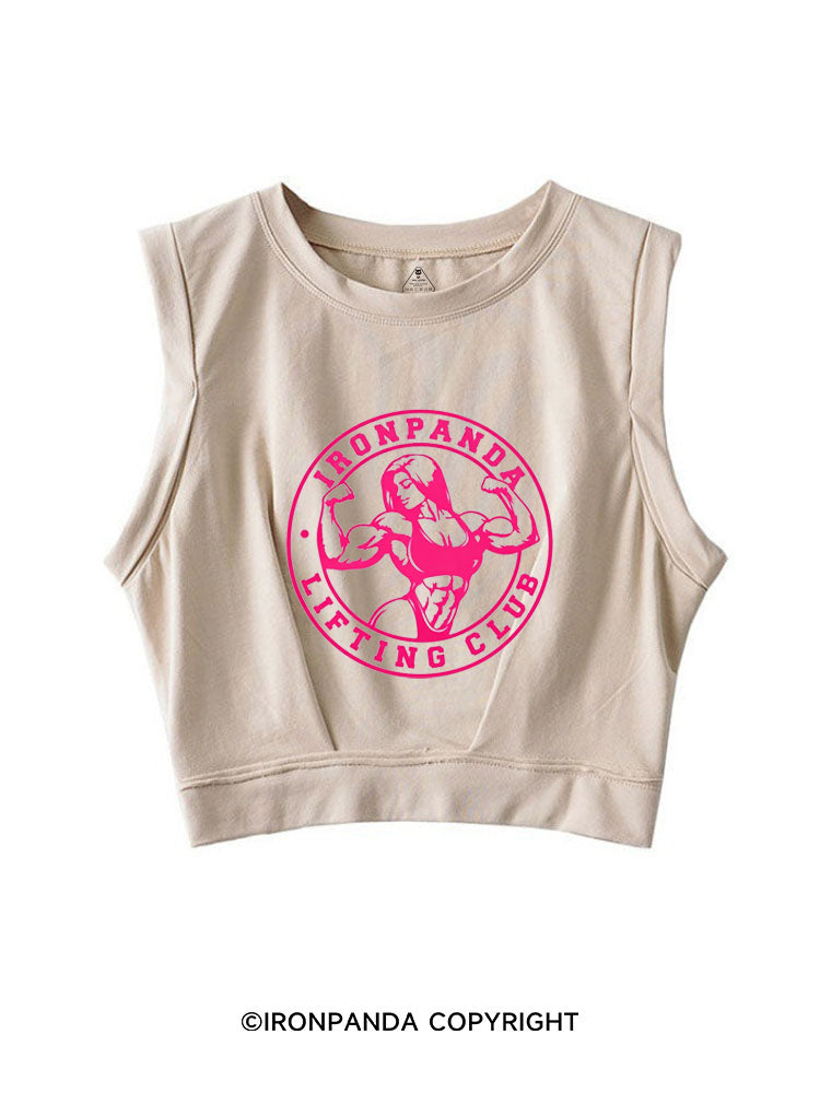 IRONPANDA LIFTING CLUB SLEEVELESS CROP TOPS