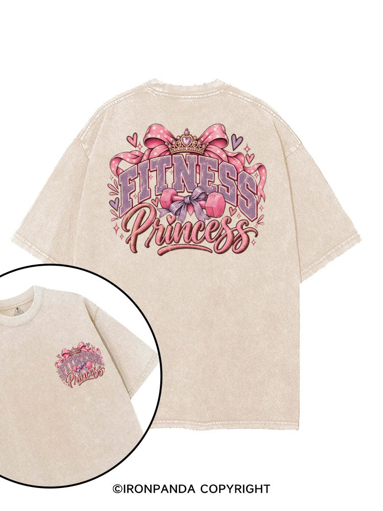 FITNESS PRINCESS STRONG SHINING VIBES printed Gym Shirt