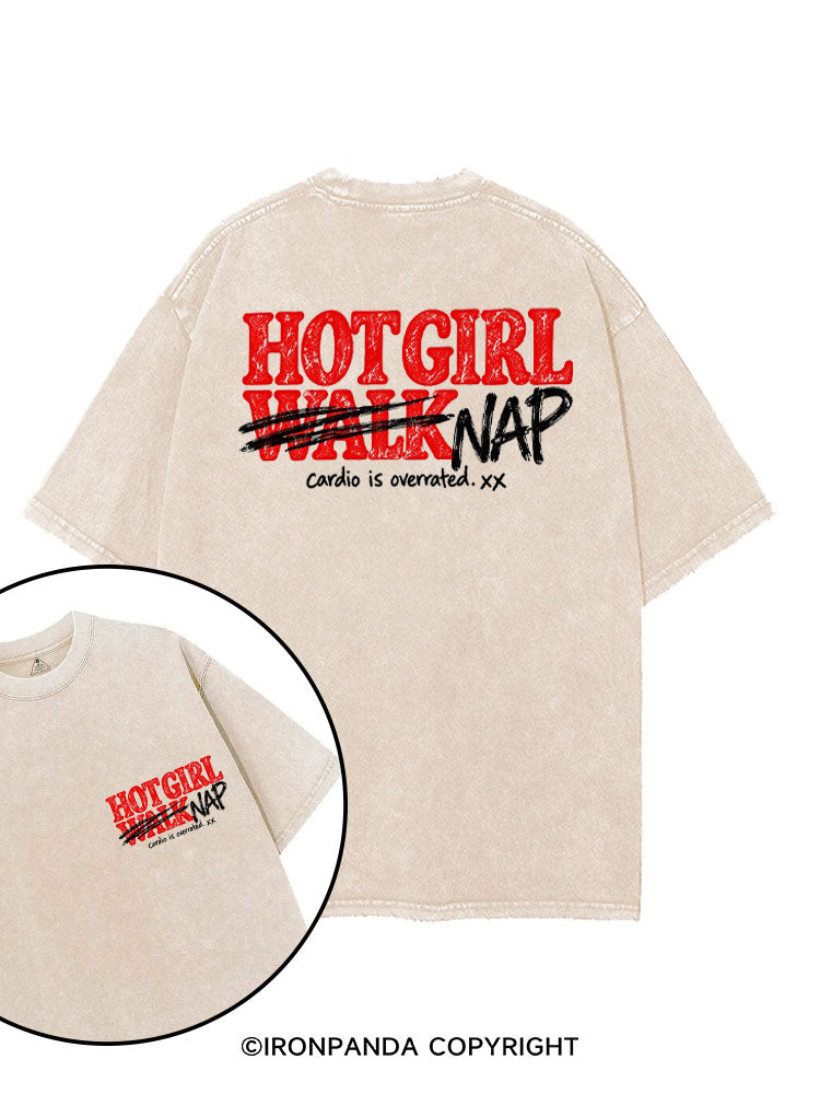HOT GIRL NAP CARDIO IS OVERRATED printed Gym Shirt