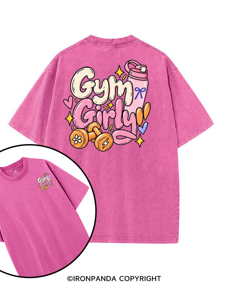 GYM GIRLY FUNNY WORKOUT printed Gym Shirt