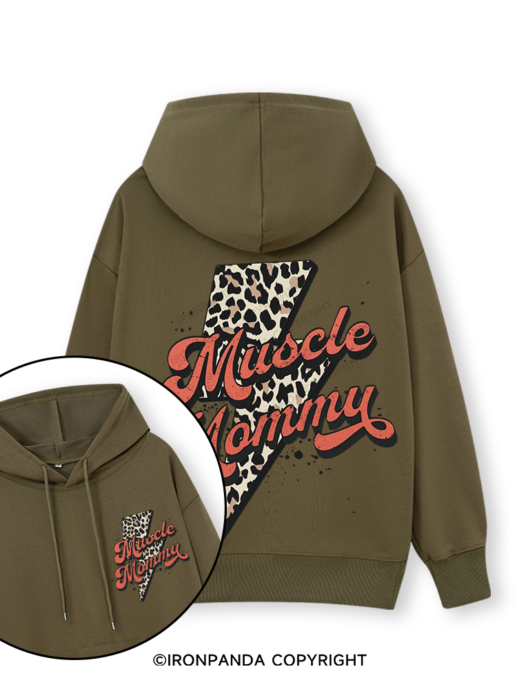 Retro Muscle Mommy Double-Sided Printed Classic Gym Hoodie