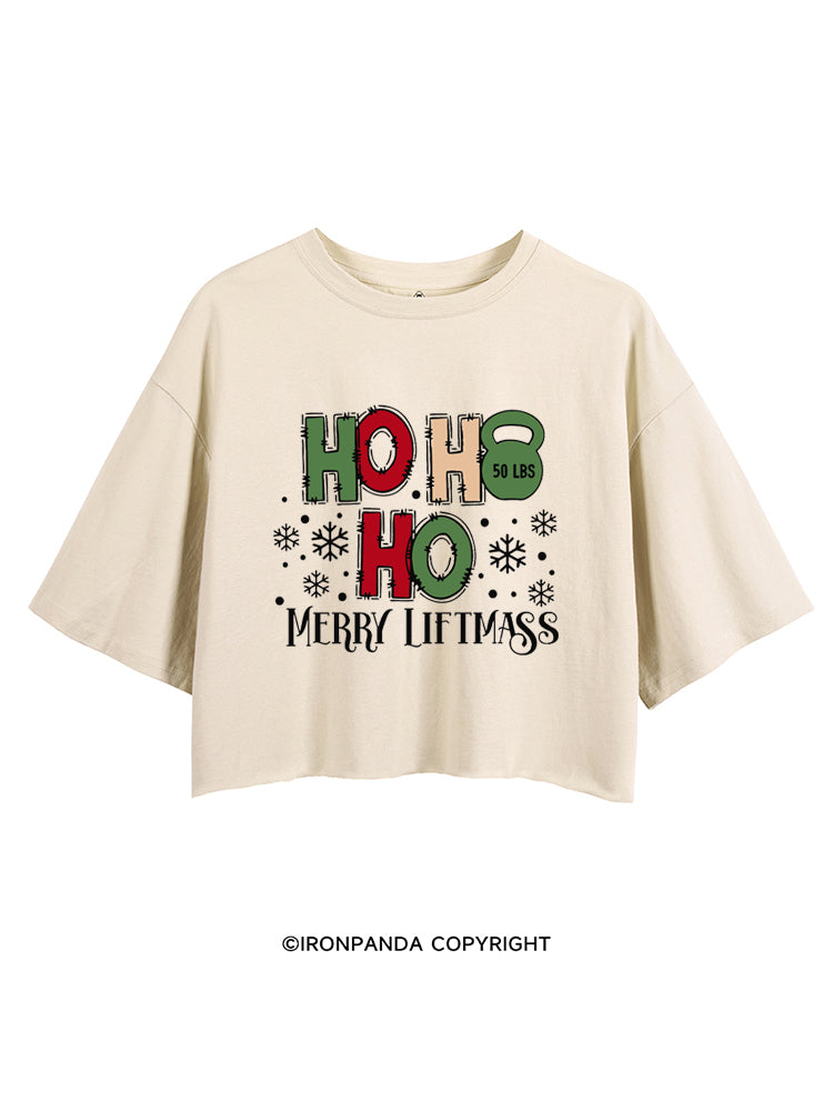 HOHOHO MERRY LIFTMASS CROP TOPS