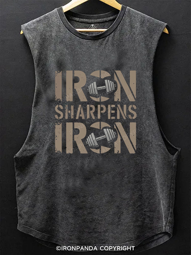 IRON SHARPENS Scoop Bottom Cotton Tank