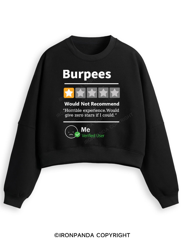 BURPEES REVIEWED Fleece Crop Sweatshirt
