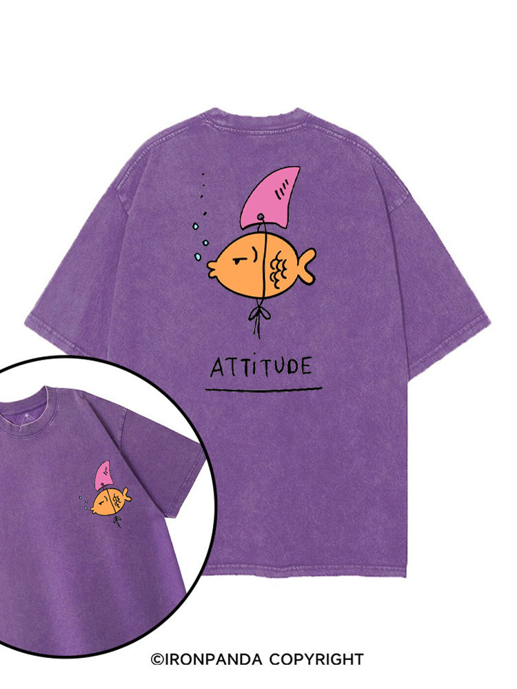 THIS IS MY ATTITUDE printed Gym Shirt
