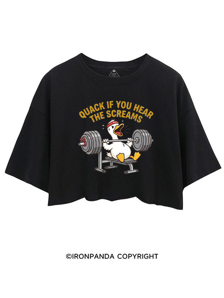 QUACK IF YOU HEAR THE SCREAMS CROP TOPS