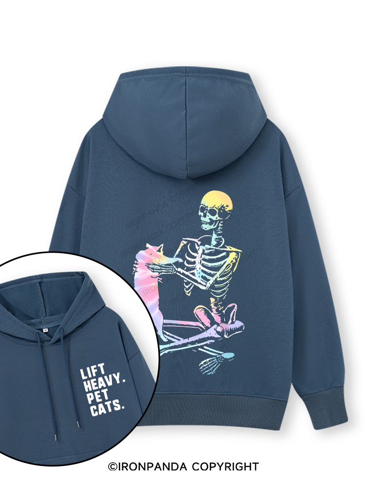 LIFT HEAVY. PET CATS Double-Sided Printed Classic Gym Hoodie