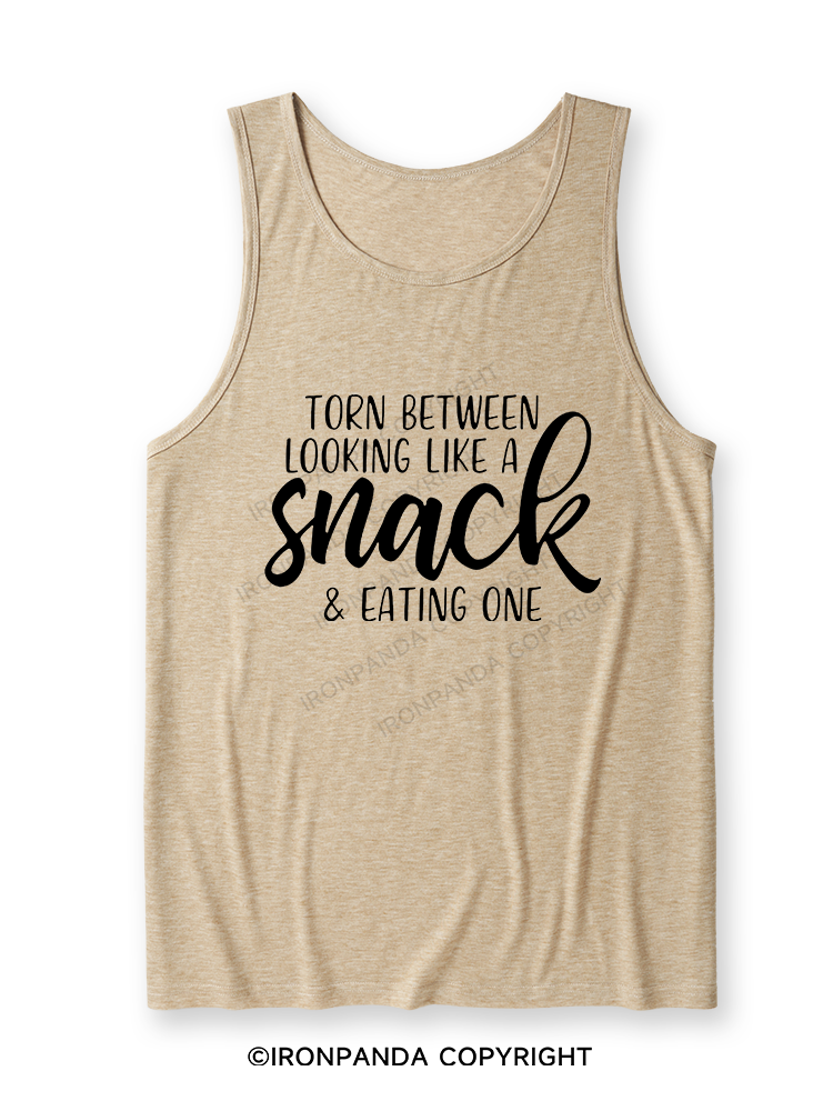TORN BETWEEN A SNACK AND EAT ONE Ultra Soft Heather Tank