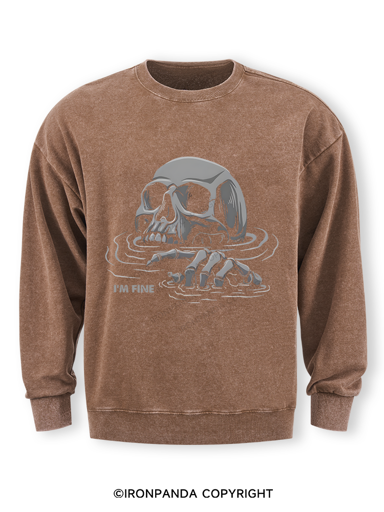 I’M FINE Washed Sweatshirt