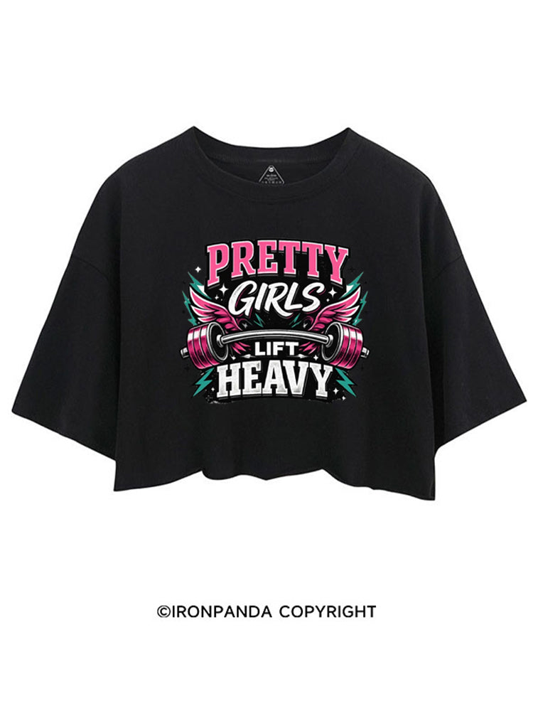 Pretty Girls Lift Heavy Powerlifting CROP TOPS