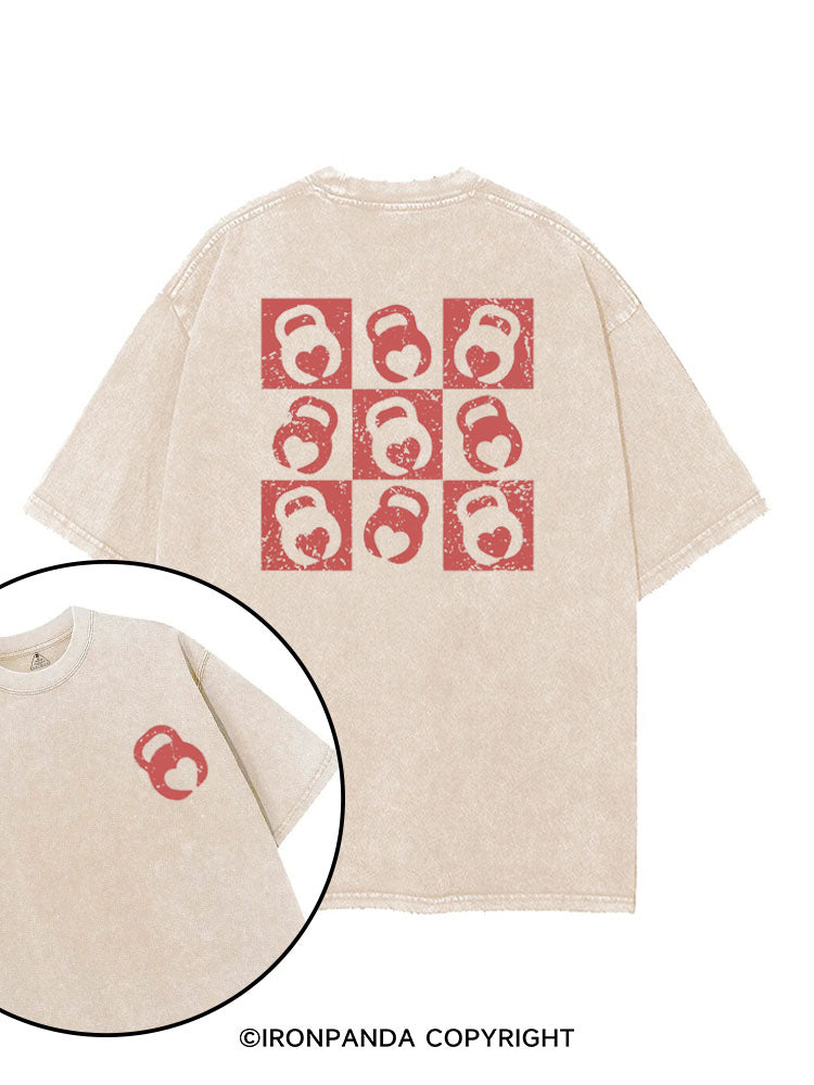 KETTLEBELL HEART GYM LOVER printed Gym Shirt