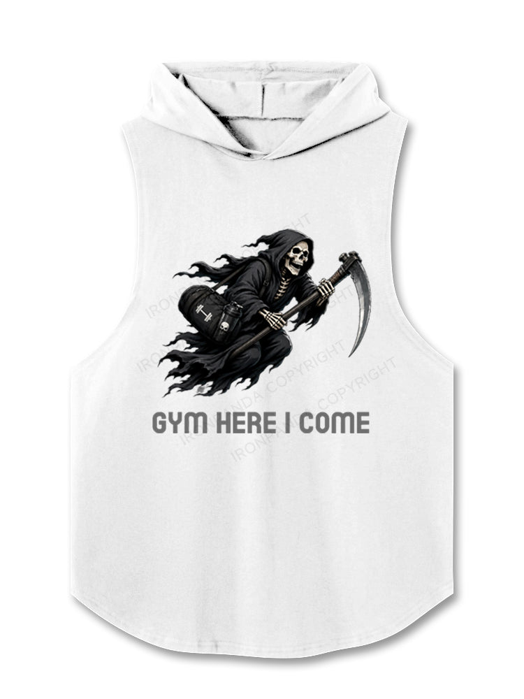 Gym Here I Come Hooded Tank