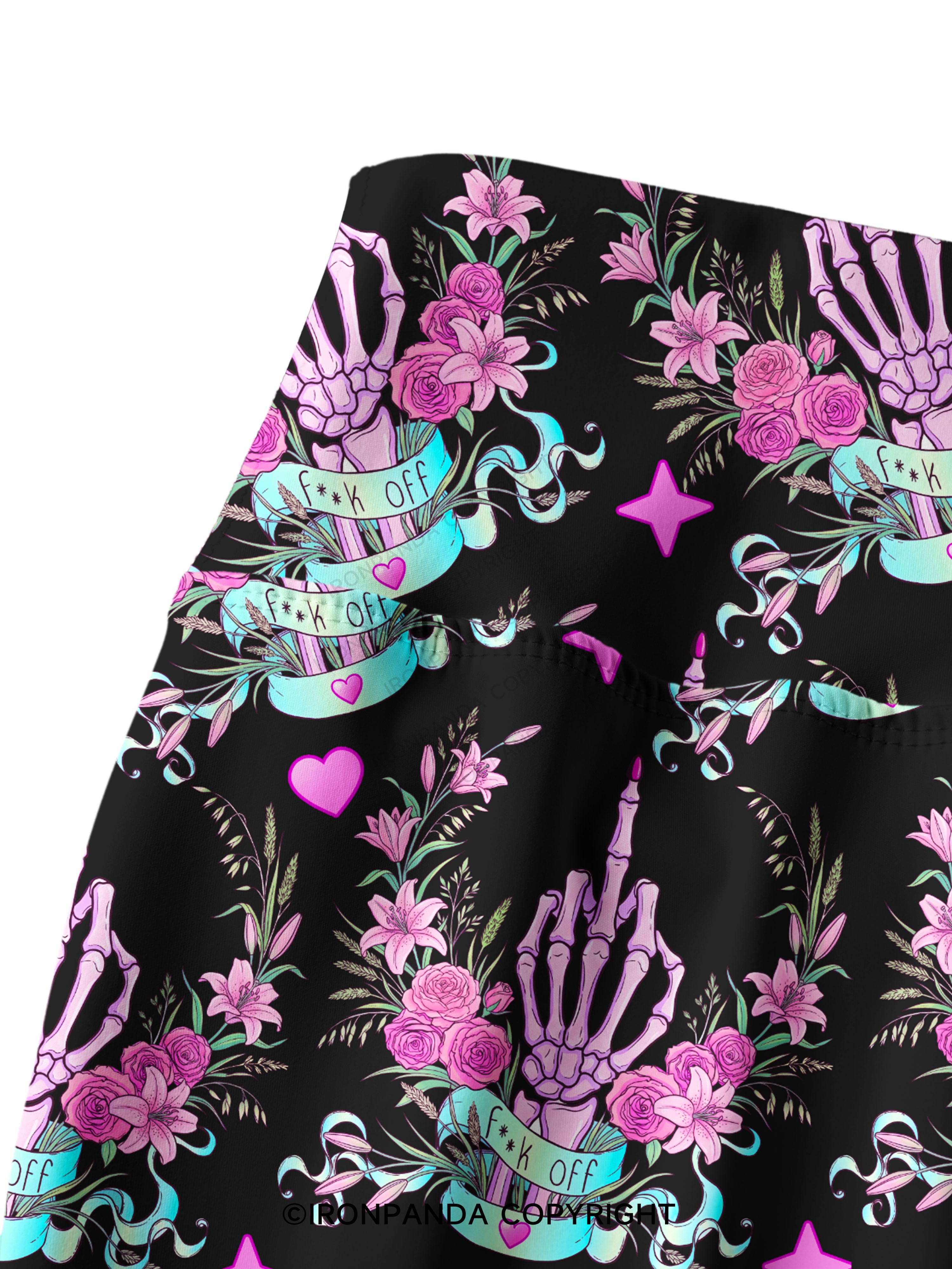 fuck off Printed Yoga Pants
