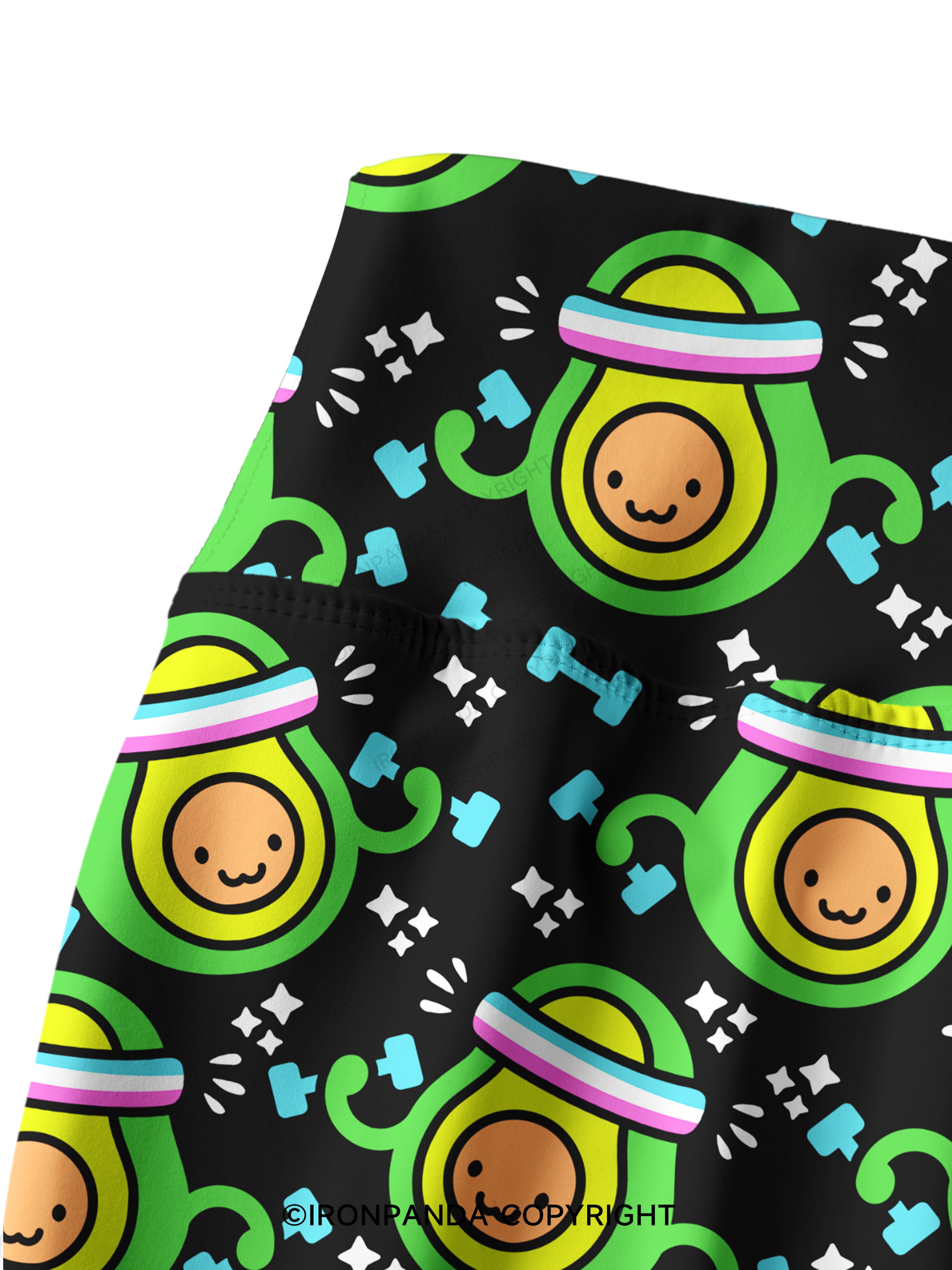 LIL BIT FIT LIL BIT FAT Printed Yoga Pants
