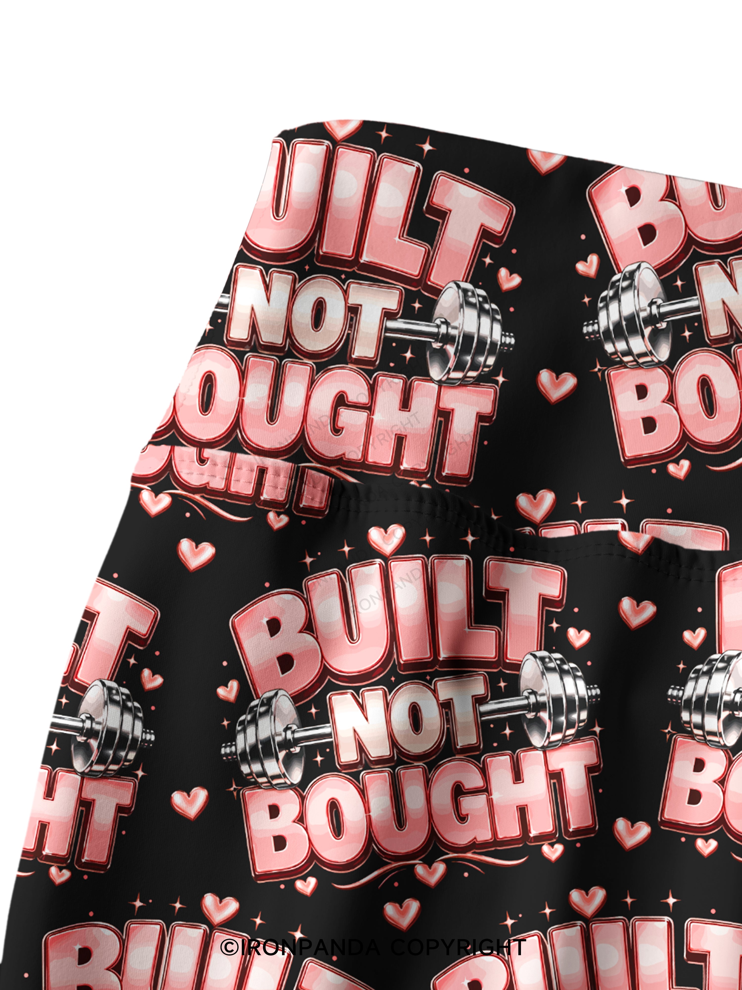 BUILT NOT BOUGHT POSITIVE GYM Printed Yoga Pants