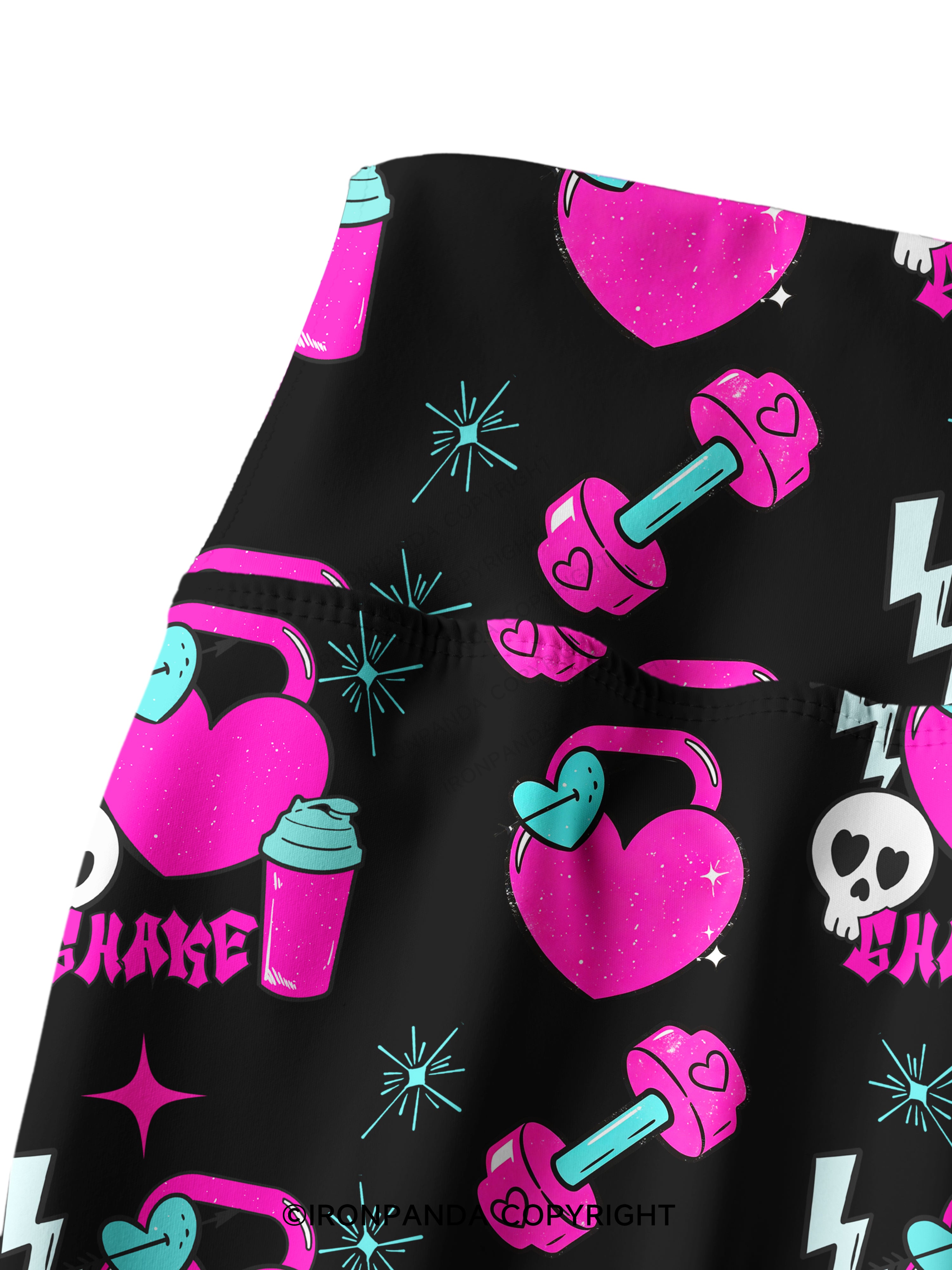 Shake Till You Gain Printed Yoga Pants