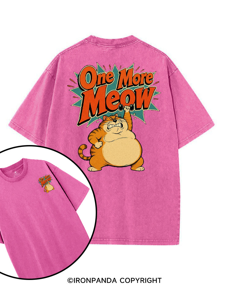 ONE MORE MEOW STRONG FAT CAT printed Gym Shirt