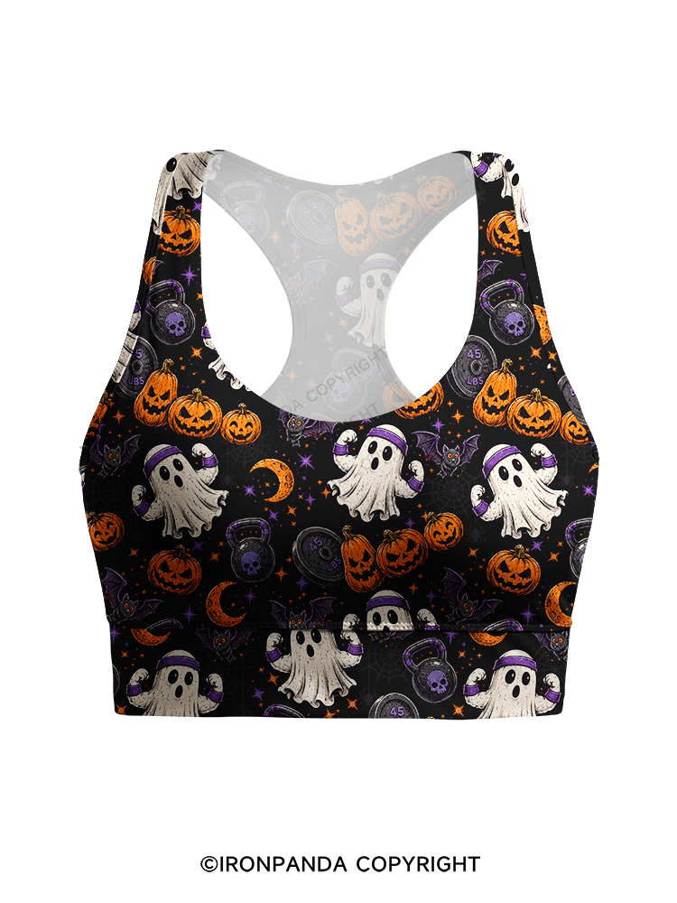 Creep It Lifting Halloween Racerback Sports Bra