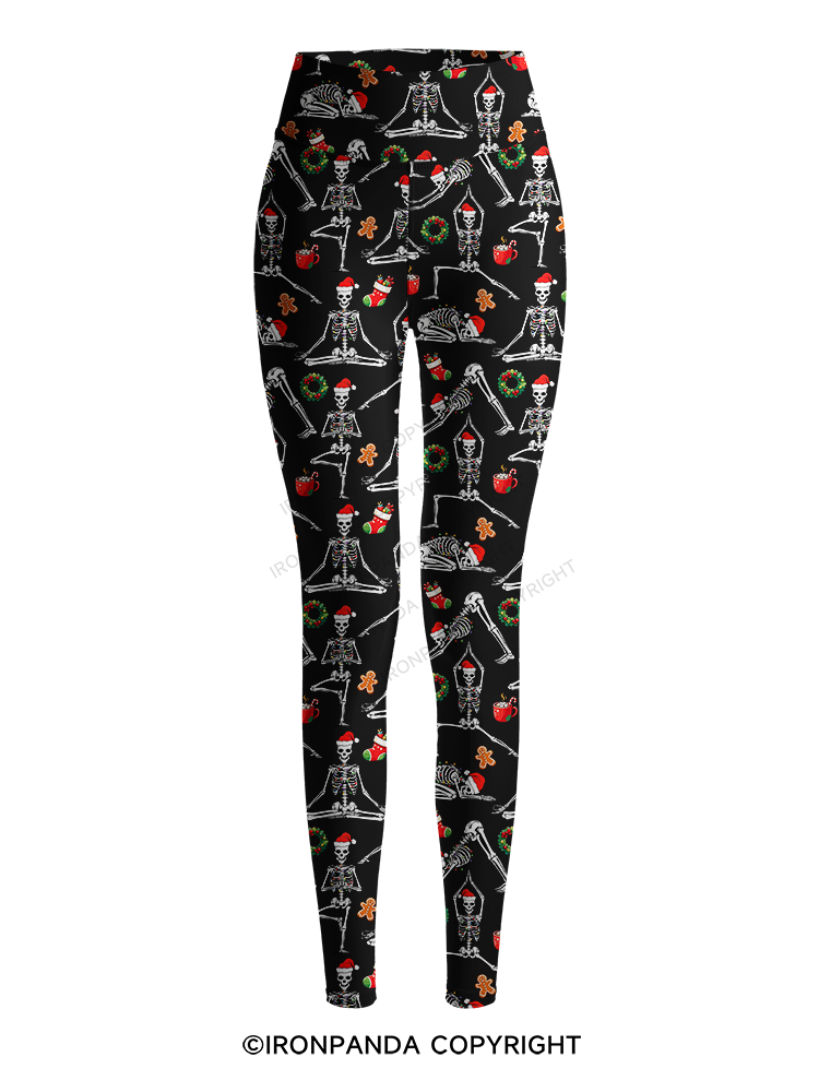 Skeleton Yoga Christmas Printed Yoga Pants
