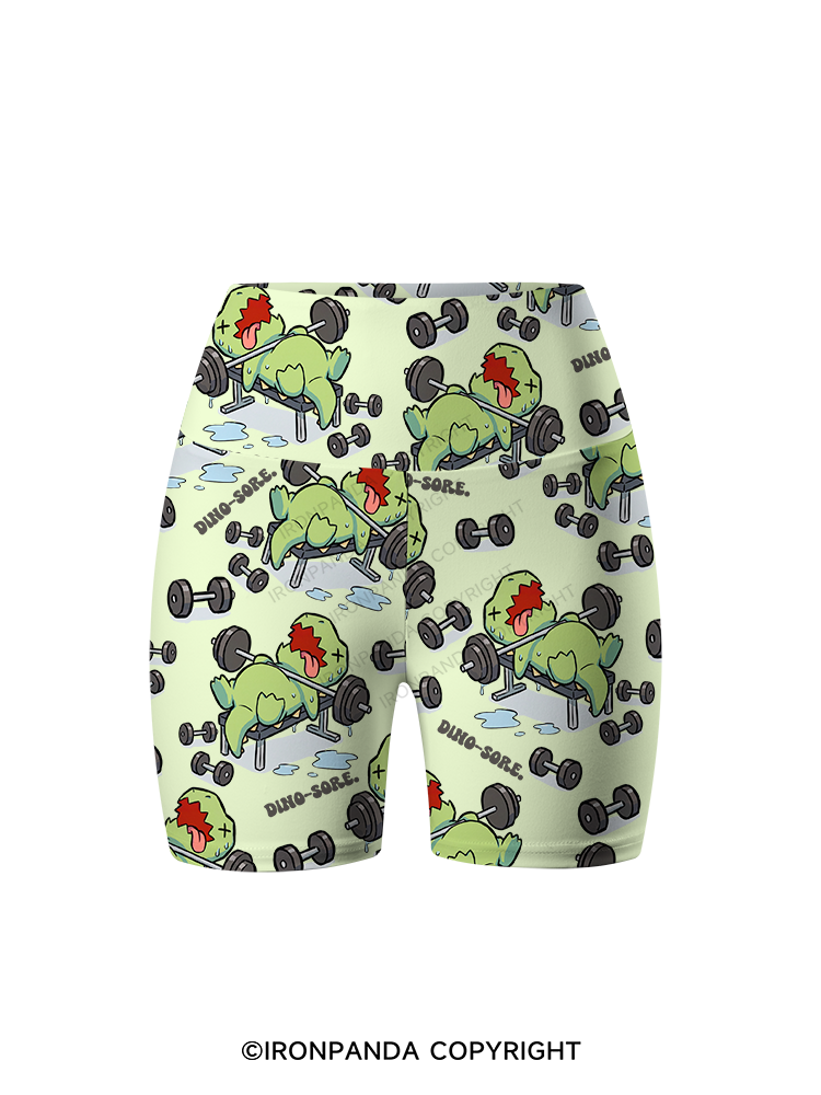 DINO-SORE Printed Yoga Cycling Shorts