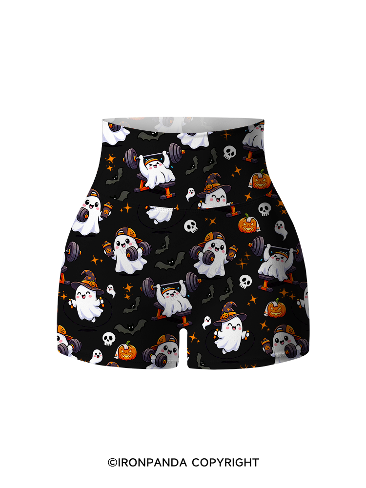 Cute Spooky Workout Printed Yoga Shorts