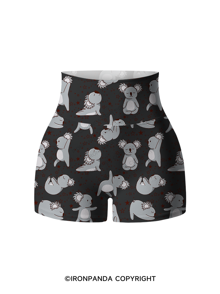 YOGA KOALAS Printed Yoga Shorts
