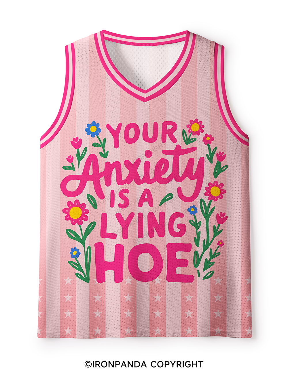 YOUR ANXIETY IS A LYING HOE Mesh Tank Top