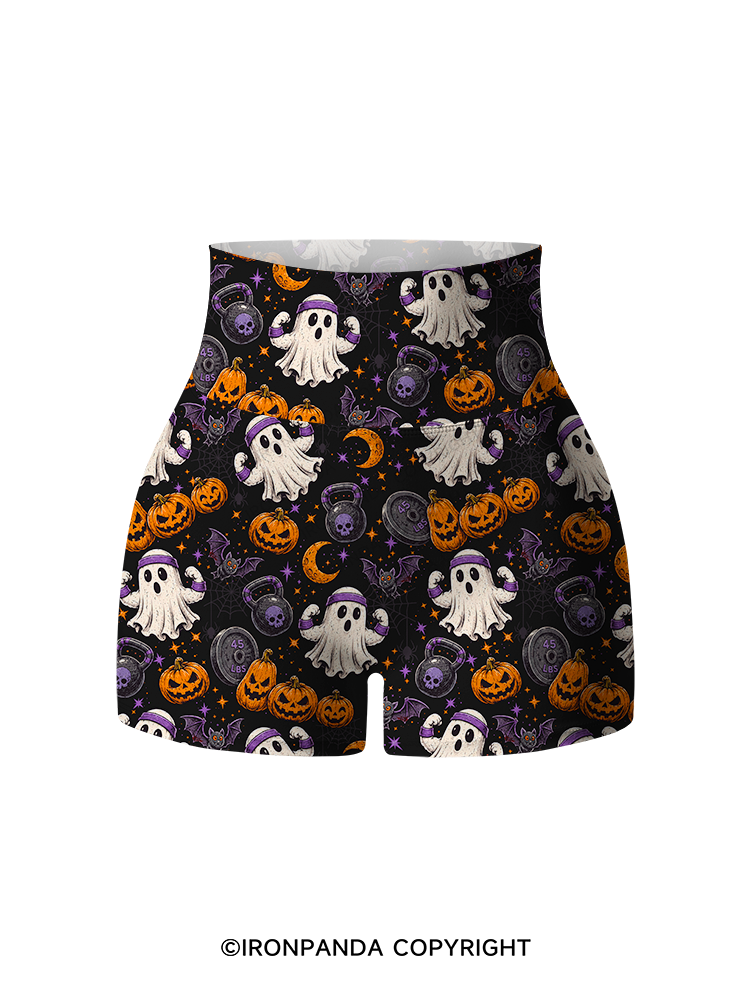 Creep It Lifting Halloween Printed Yoga Shorts