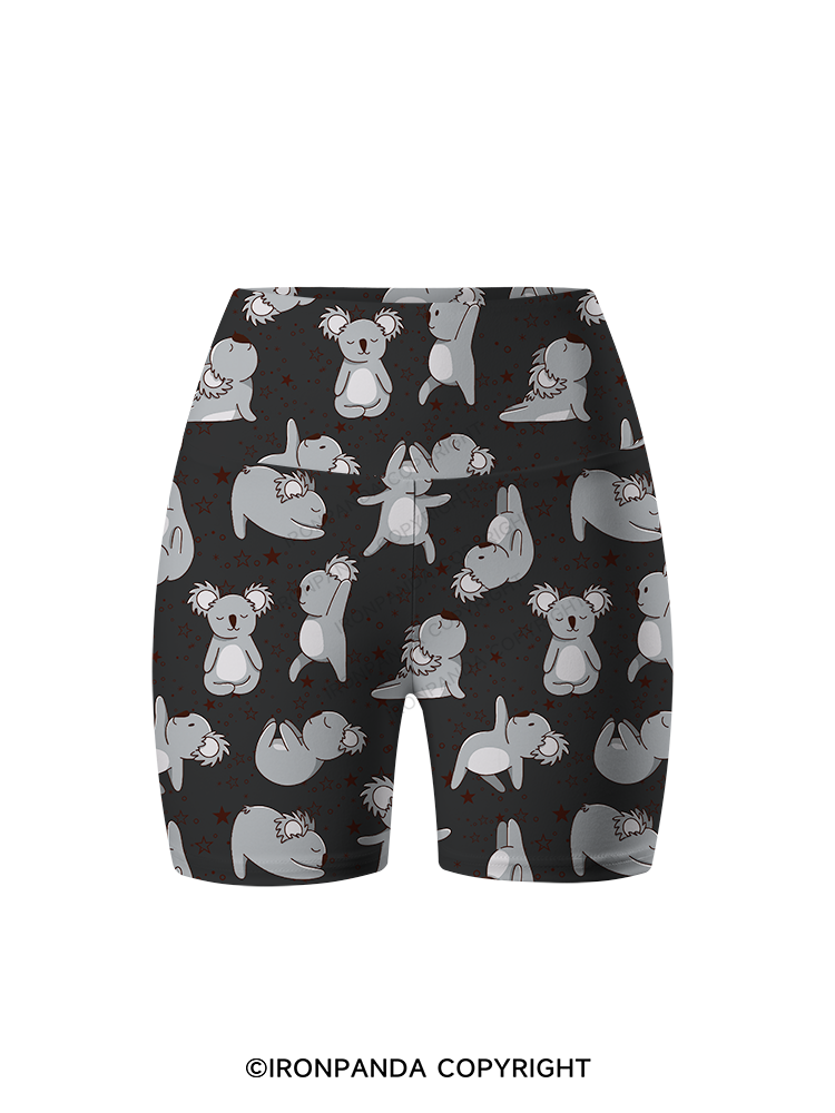 YOGA KOALAS Printed Yoga Cycling Shorts
