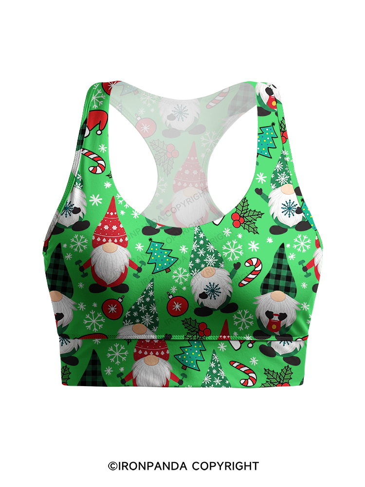 Sweating with my Gnomies Racerback Sports Bra