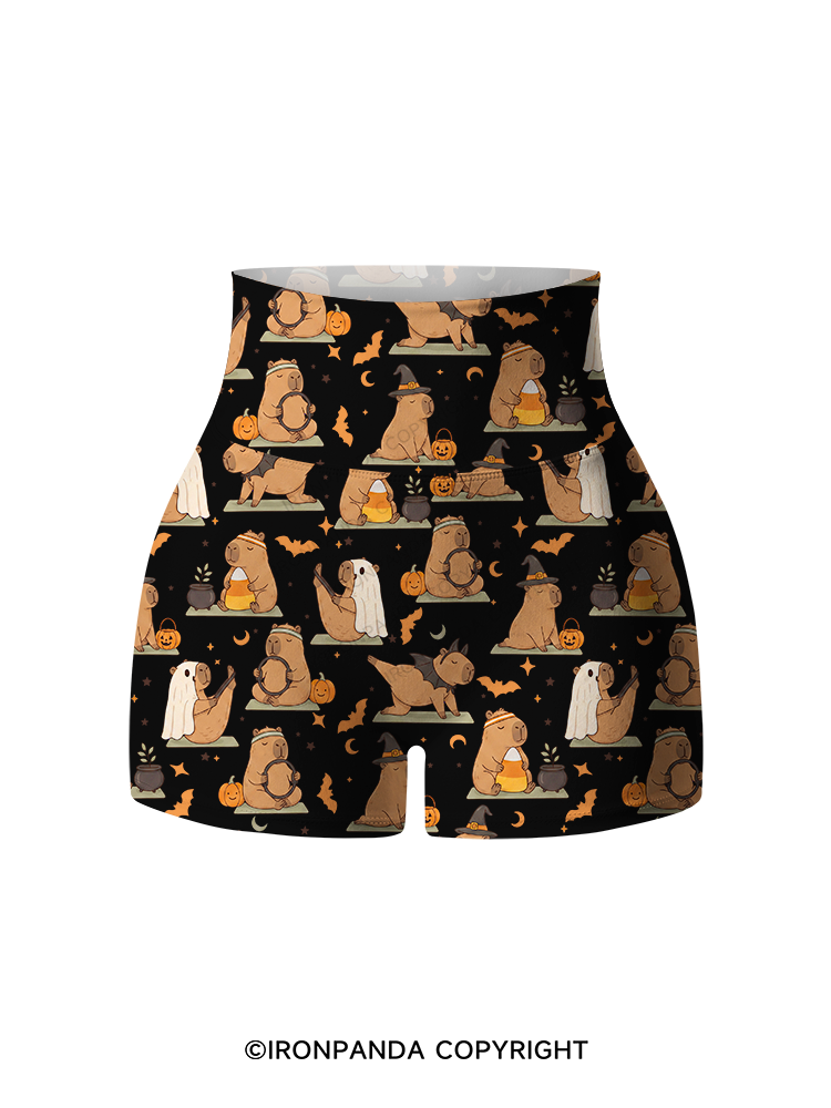 Capybara Pilates Printed Yoga Shorts