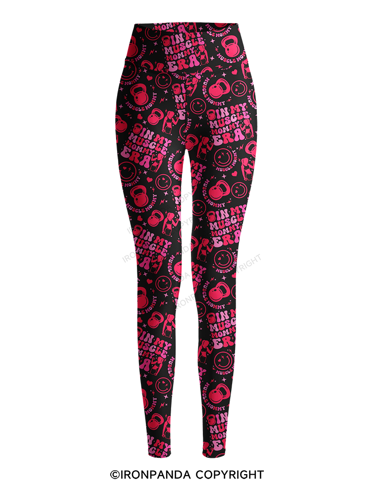 In My Muscle Mommy Era Printed Yoga Pants