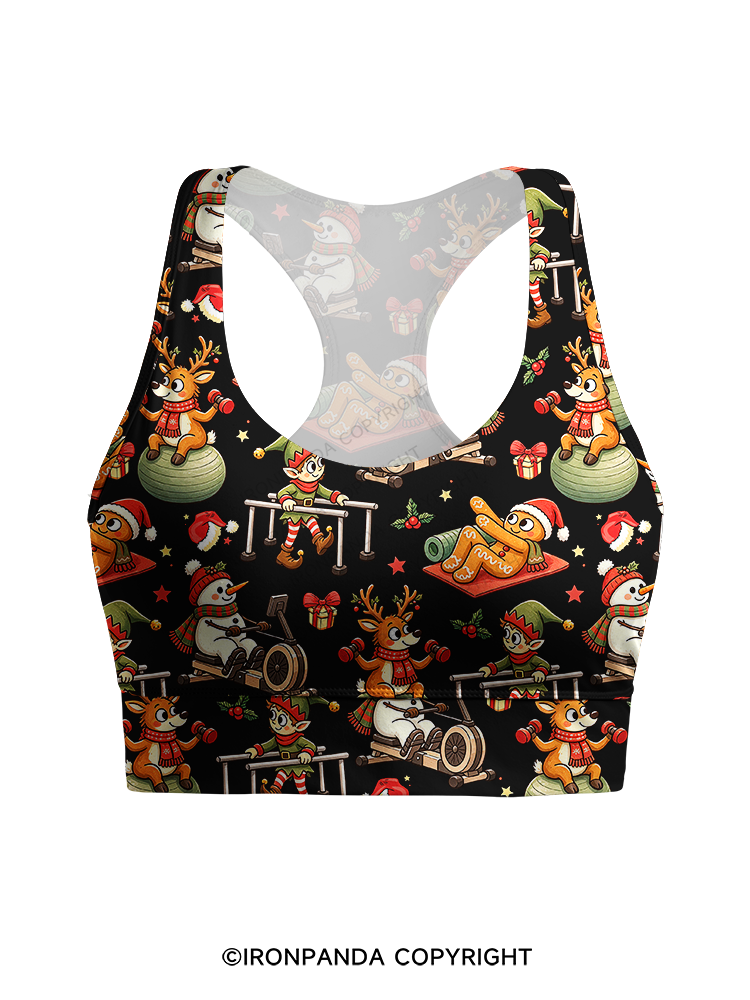 Physical Therapy Christmas Racerback Sports Bra