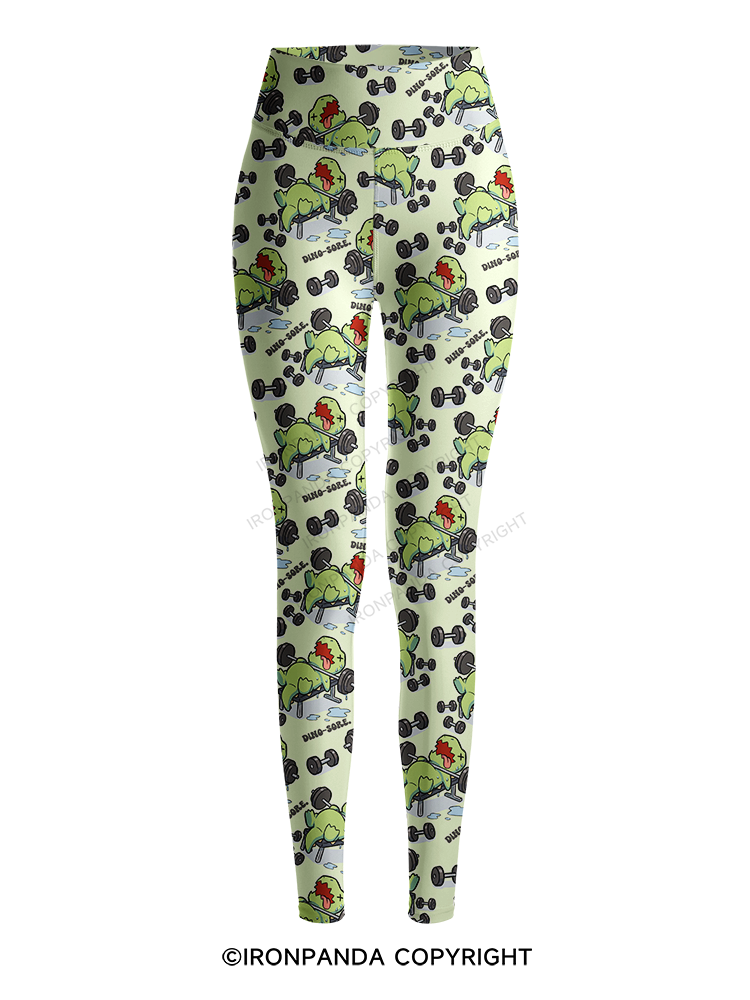 DINO-SORE Flying Printed Yoga Pants