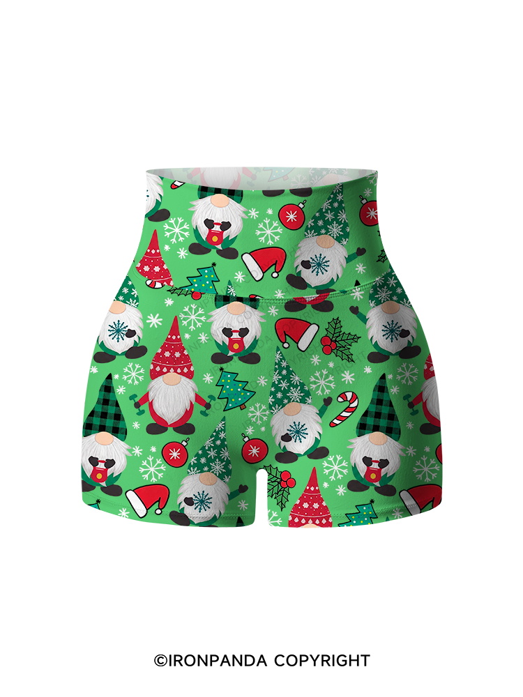 Sweating with my Gnomies Printed Yoga Shorts