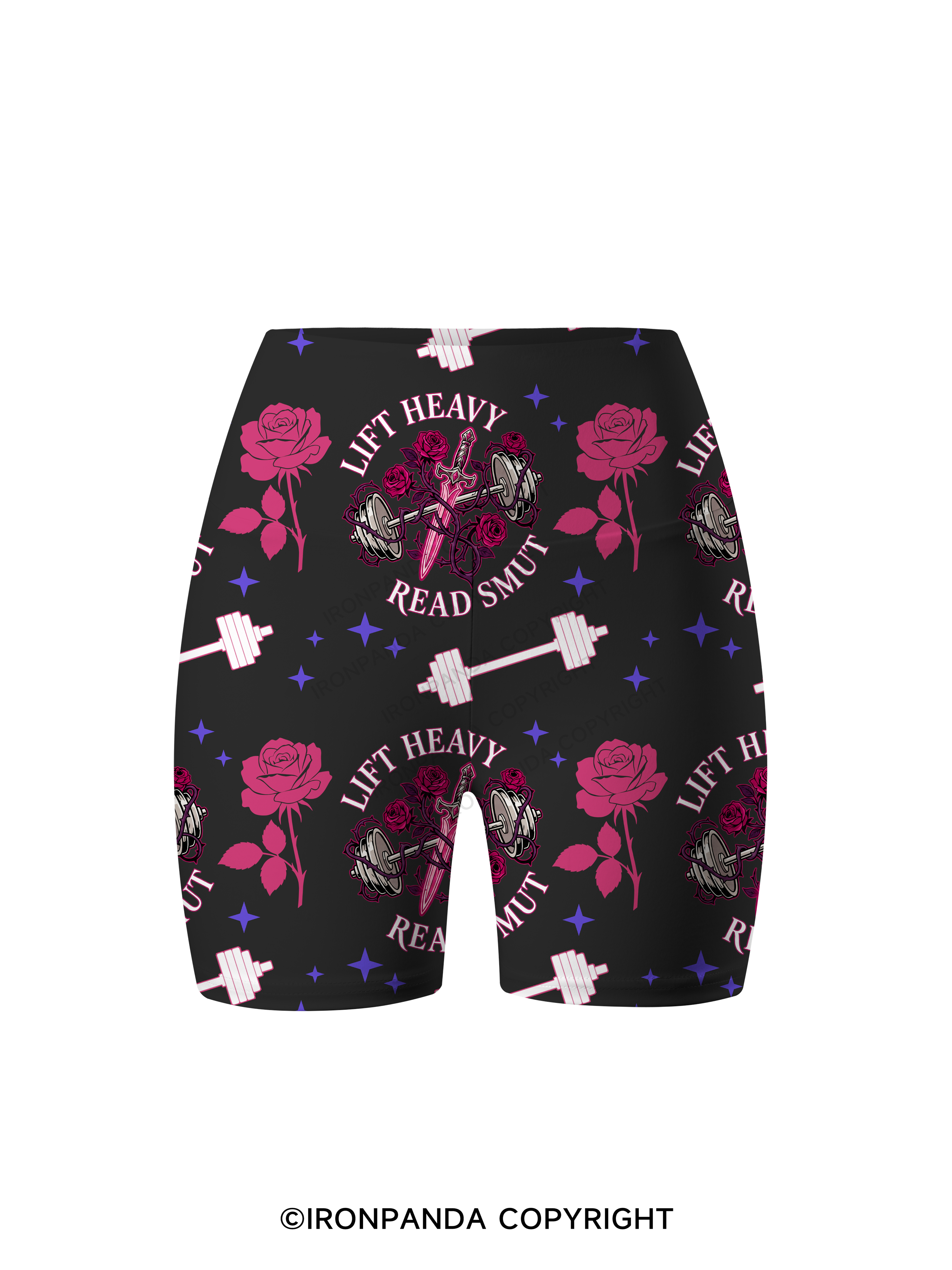 LIFT HEAVY READ SMUT FITNESS Printed Yoga Cycling Shorts